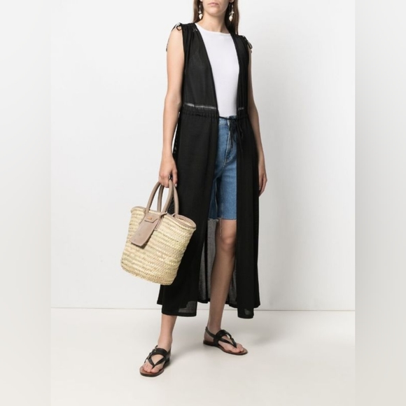 Eres Jasmine Long Coat Black Med / Lg